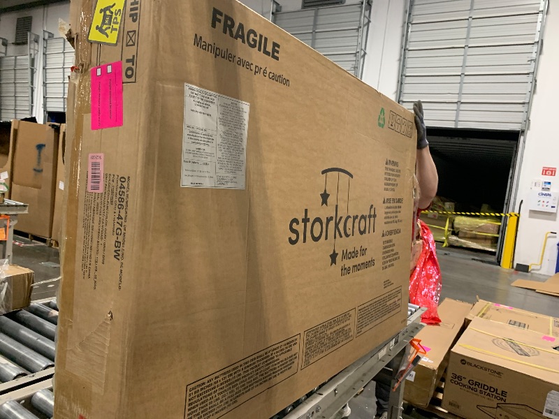 Photo 1 of ** NEW ** OPEN INSPECTION ** STORKCRAFT Portofino 4 In 1 Fixed Side Convertible Crib Changer, Gray