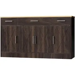 Photo 1 of ** USED/ DAMAGE MINOR ** Shintenchi Sideboard Buffet Cabinet with Storage,53.4" Large Kitchen Buffet Storage Cabinet with 3 Drawers and 4 Doors,Wood Farmhouse Sideboard with Adjustable Shelf for Kitchen, Living Room