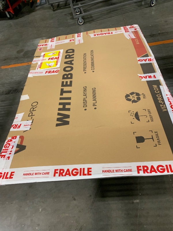 Photo 1 of ** USED/ DAMAGE MAJOR***VIZ-PRO Dry Erase Board/Magnetic Whiteboard, 60 X 40 Inches, Silver Aluminum Frame