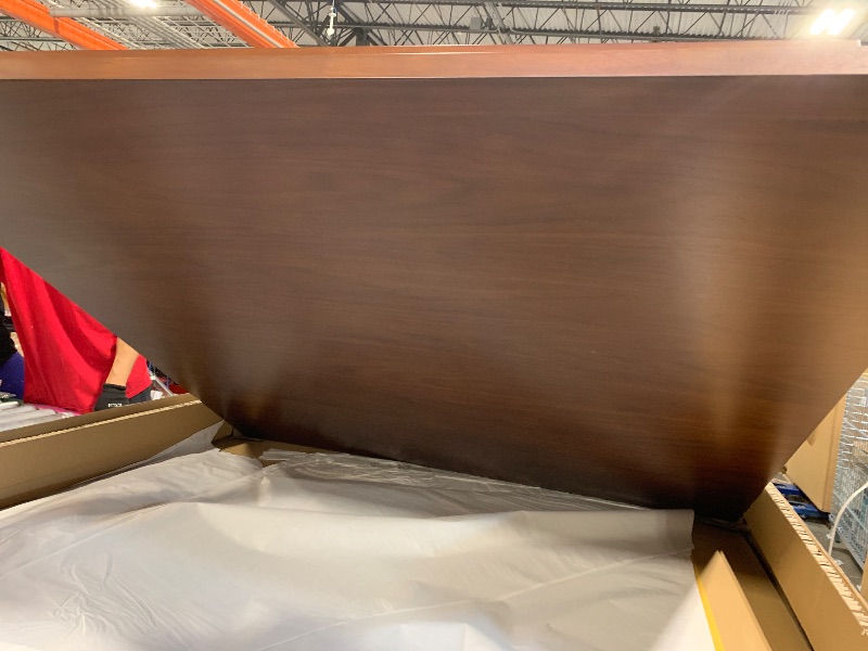 Photo 1 of ** NEW** SIMPLIHOME Eastwood Square Dining Table, Solid Wood Walnut Veneer in Walnut, 54 x 54 inches, Contemporary-Style Large Square Kitchen Table for up to 8 People