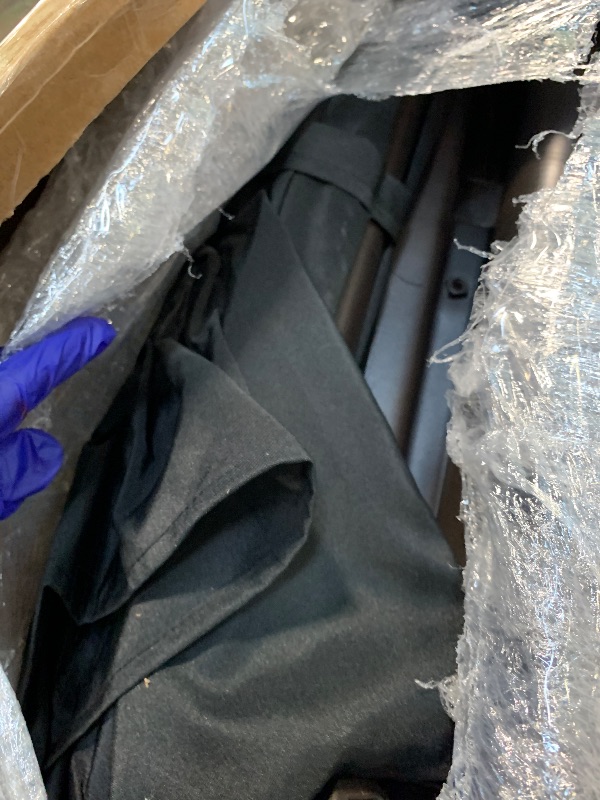 Photo 1 of ** USED** wikiwiki 10ft Patio Umbrellas Offset Outdoor Umbrella Cantilever Hanging Umbrellas w/Infinite Tilt, Fade Resistant Waterproof RECYCLED FABRIC Canopy & Cross Base, for Yard, Garden & Deck, Black