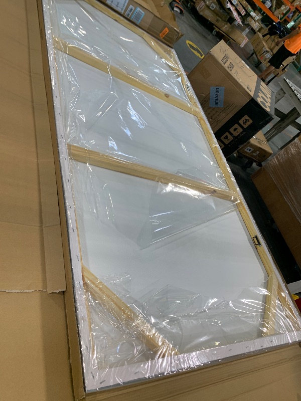 Photo 1 of ** NEW** SOUGUAN Large Oil Painting Flowers Wall Art Plant Wall Decor Pictures for Bedroom White Flower Canvas Wall Decorations Artwork for Living Room Dinning Room Home Office 30 x 60 Inch