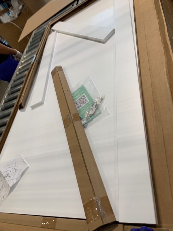 Photo 1 of ** USED** OfficeSimpli Washer Dryer Countertop, Made in USA, Non-Slip Pads, Easy Clean, Laundry Room Essentials and Decor, Washer Dryer Wood Top for Organization (Glacier White, Standard (27.5" x 54"))