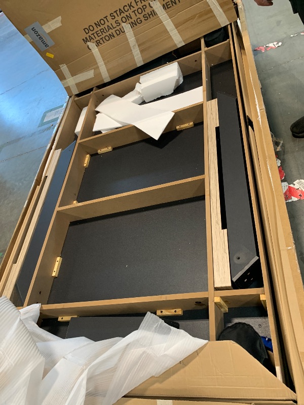 Photo 1 of ** USED** American Legend Kirkwood 90” Billiard Table with Rustic Finish, K-Shaped Legs and Black Cloth, Brown