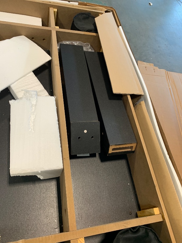 Photo 1 of ** USED** American Legend Kirkwood 90” Billiard Table with Rustic Finish, K-Shaped Legs and Black Cloth, Brown