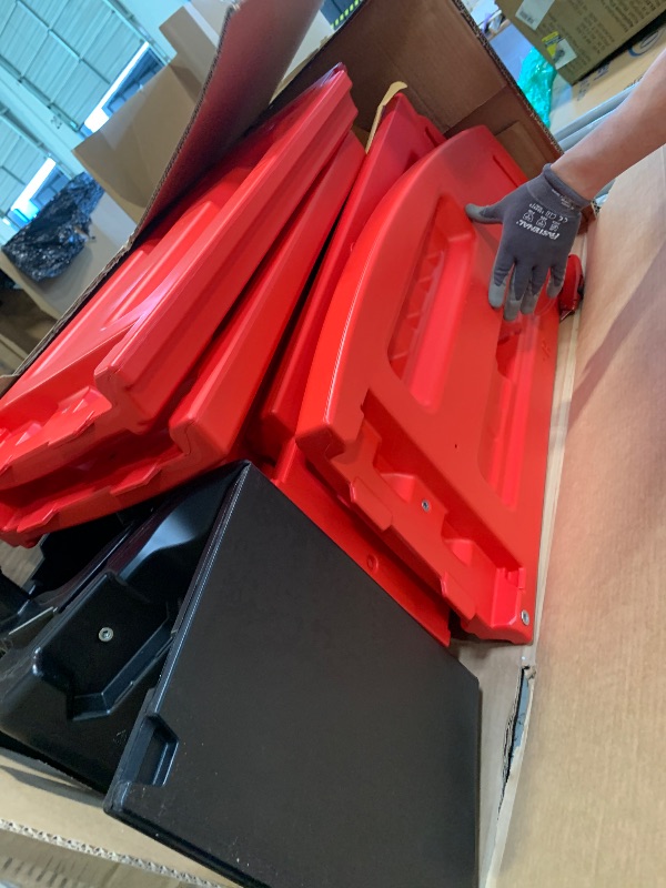 Photo 1 of ** USED/ MATTRESS NOT INCLUDED** Delta Children Grand Prix Race Car Toddler-to-Twin Bed, Red