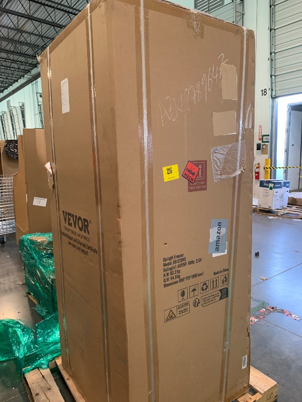 Photo 1 of ** FACTORY SEALED / UNTESTED  ** VEVOR Convertible Freezer/Refrigerator, 20.2 Cu.Ft Frost Free Upright Freezer with Temp Control Panel, Door Open too Long Alarm, Adjustable Shelves and LED, Standing Fridge for Kitchen, Office, Garage