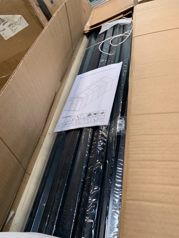 Photo 1 of ** NEW / SET BOX 2 Greenhouse, 6x10 ft Greenhouse for Outdoors, Walk-in Green House with Ground Nails and Vent Windows, Sliding Lockable Door, Polycarbonate Green House for Outside Garden Backyard, Quick Setup, Black