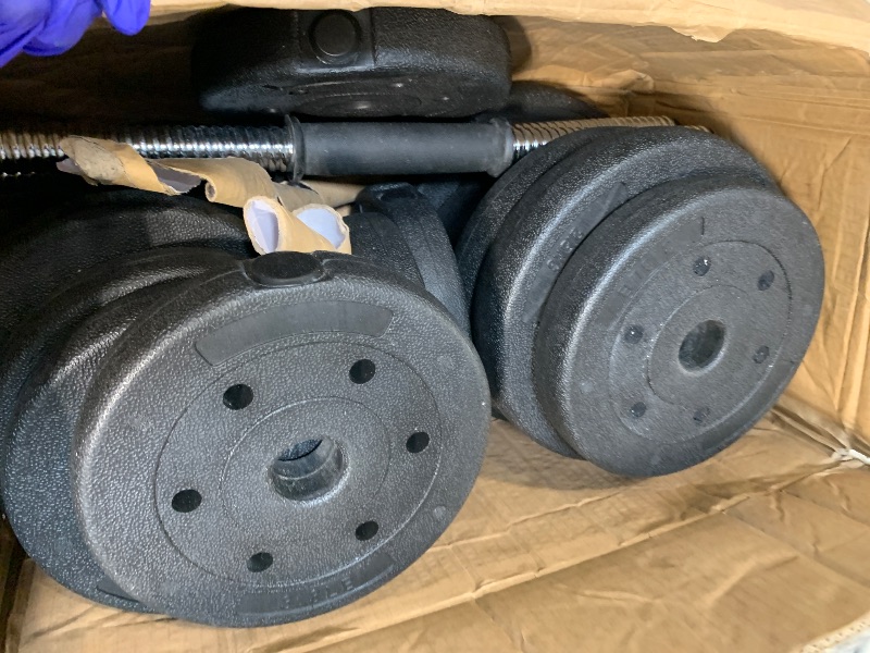 Photo 1 of ** USED ** Yaheetech Adjustable Dumbbells Weight Set - 66LB Dumbbell Weights Exercise & Fitness Equipment w/ 4 Spinlock Collars & 2 Connector Options for Women & Men Gym Home Strength Bodybuilding Training