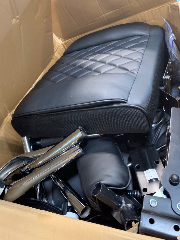 Photo 1 of ** VERY USED** COMHOMA Big and Tall Office Chair, High Back Leather Gaming Chair with Footrest, Executive Ergonomic Office Chair with Pocket Spring Lumbar Support and with Outward Fixed Soft Armrests