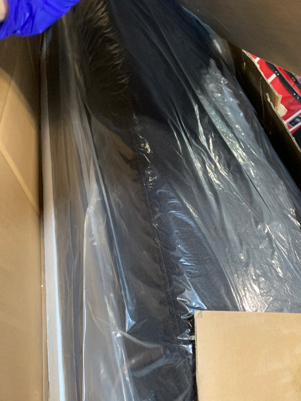 Photo 1 of ** USED ** 24KF Large Upholstered Boucle Fabric Ottoman with Pillows,Comfort Padded Window Bench for Living Room,Entryway Bench,5095-Black