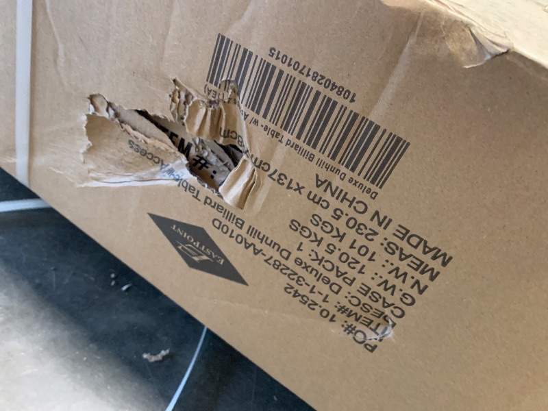 Photo 1 of ** FACTORY SEALED/ TRUCK NEEDED FOR TRANSPORT ** EastPoint Sports Dunhill 87-Inch Rustic Pool Table - 8 Ball Game with Accessories for Billiards & Indoor Games in Rec Room, Basement or Family Room