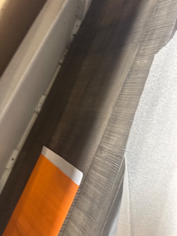 Photo 1 of ** USED ** Signature Design by Ashley Havalance Farmhouse Sofa Table, Flip Top Design for Additional Dining Space and Fixed Lower Shelf, Gray & White with Weathered Finish