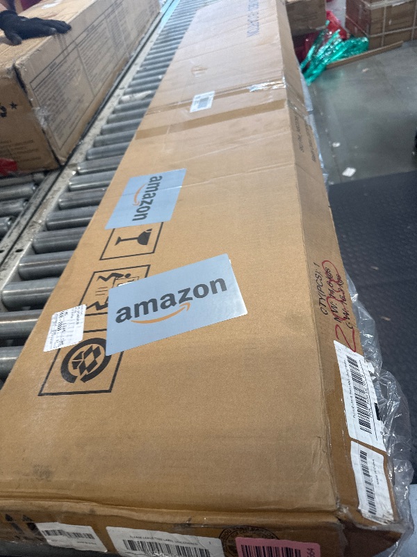 Photo 1 of ** NEW** Trundle Bed Twin, Queen Size Upholstered Platform Bed Frame, Pull Out Bed with Headboard, Wood Slat Support, for Bedroom, Living Room, Guest Room