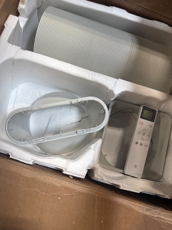 Photo 1 of ** VERY USED/ DAMAGE MINOR / TESTED FUNCTIONAL ** 14000 BTU Portable Air Conditioner Cools up to 750 Sq.Ft, 3 in-1 Quiet Portable AC Unit with Remote Control & Installation Kits for Large Room, 3 Speed, Auto Swing, 24H Timer