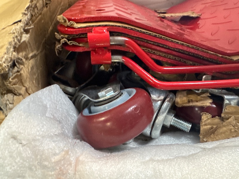 Photo 1 of ** USED** KYBOLT Car Dolly [Set of 4 with 6000 lbs] Capacity, Carbon Steel Heavy Duty Car Mover Wheel Dollies with Antiskid Plate & 360 Degree Rotatable Wheel, 16"*13", Red