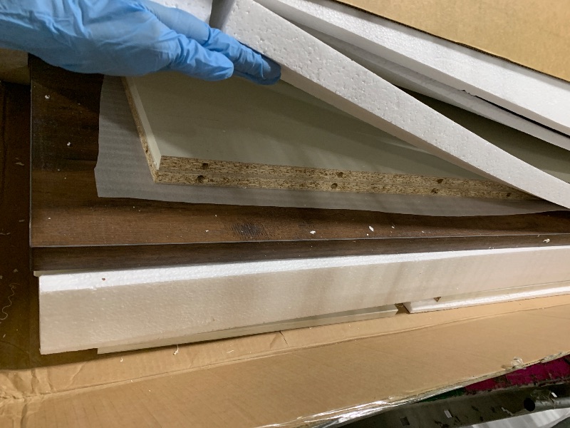 Photo 1 of ** NEW** Vabches Farmhouse 47" Executive Desk with 4 Drawers, Computer Desk with File Drawer and Charging Station, Workstation for Home Office, Study.?Unique White?