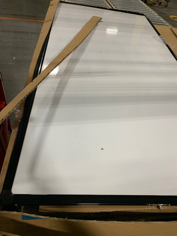 Photo 1 of ** USED/ DAMAGE MINOR** Rolling Dry Erase Board 70 x 36 - Large Portable Magnetic Whiteboard with Stand - Double Sided Easel Style Whiteboard with Wheels - Mobile Standing White Board for Office, Classroom & Home