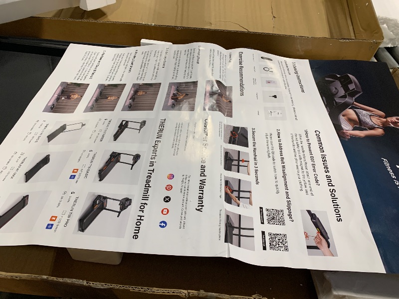 Photo 1 of ** USED / TESTED FUNCTIONAL**  AoraPulse Portable Foldable Treadmills for Home, Small Folding Treadmill for Home Office with 300 LBS Capacity, Walking Running Exercise Electric Compact Treadmill with LED Display