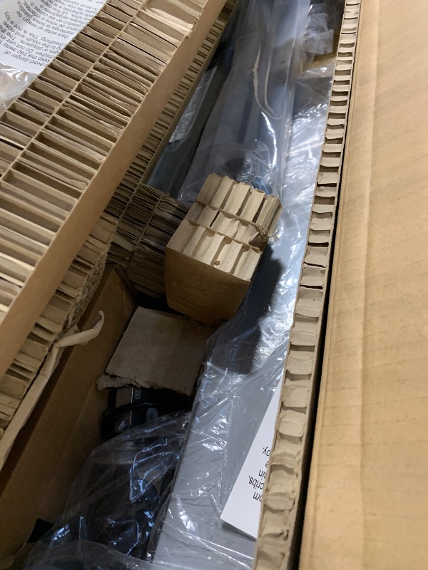 Photo 1 of ** NEW** Bush Business Furniture 48-inch Electric Height Adjustable Standing Desk, Ergonomic Sit-Stand Computer Table for Home and Professional Office, Move 40 Series, Modern Hickory with Metallic Gray Base