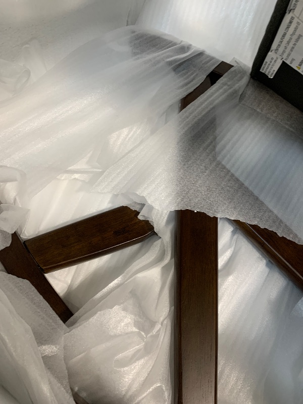 Photo 1 of ** USED/ MISSING SCREWS** Lexicon Helena 28.5" W Fabric Wood Arm Rocking Chair, Dark Gray