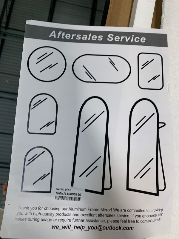 Photo 1 of *** IN PERFECT CONDITION** TRAHOME Full Length Arched Mirror, 75"x35" Standing Floor Full Body Mirror for Wall with Aluminum Alloy Frame for Bedroom, Living Room, Dressing Room(Black)