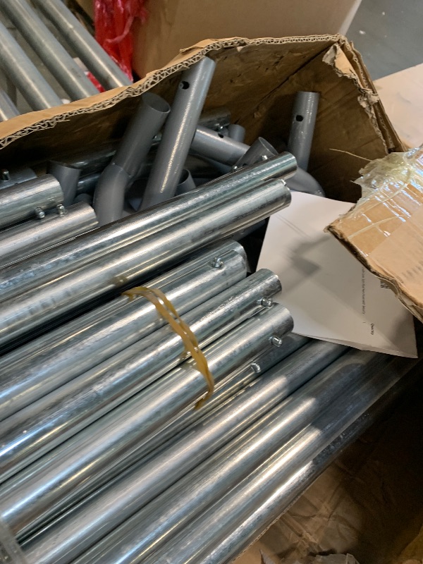 Photo 1 of ** VERY USED** VEVOR Large Metal Chicken Coop, 19.7x9.8x6.5ft Walk-in Chicken Runs for Yard with Cover, Spire Roof Hen House with Security Lock for Outdoor and Backyard, Farm, Duck Rabbit Cage Poultry Pen