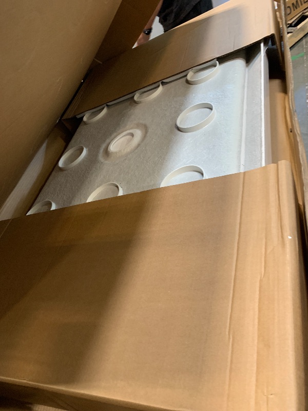 Photo 1 of ** NEW ** DreamLine SlimLine 32 in. D x 42 in. W x 2 3/4 in. H Center Drain Single Threshold Shower Base in White, DLT-1132420