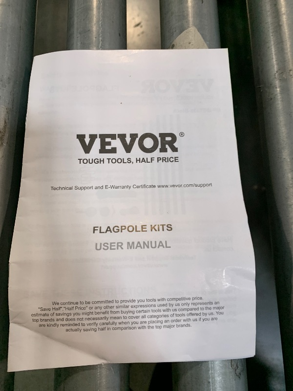 Photo 1 of ** NEW VEVOR 30 Feet Sectional Flagpole Kit, Heavy Duty Aluminum Alloy Flag Poles for Outside House in Ground, 3 Display Modes with 3x5 American Flag, Professional Accessories, Black