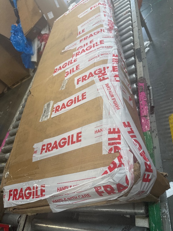 Photo 1 of ** VERY USED / DAMAGE** White Armoire Wardrobe Closet with Adjustable Storage Shelves and Drawers, Freestanding Wooden Wardrobe Cabinet Closet, Kids Bedroom Armoire with 3 Doors, Hanging Rod, Toy Storage for Kids' Room, Dorm