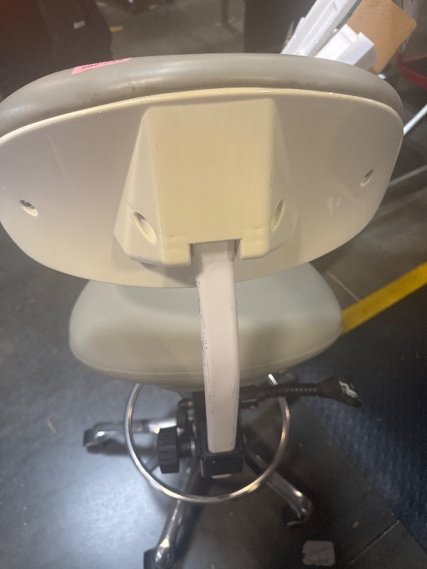 Photo 1 of ** VERY USED / DAMAGE DIRTY ** Grace&Grace Ergonomic Rolling Saddle Stool Chair with Wheels Adjustable Swivel Stool with Back and Footrest Heavy Duty for Esthetician, Artist, Dental, Medical, Spa, Salon, Cutting, Home Office