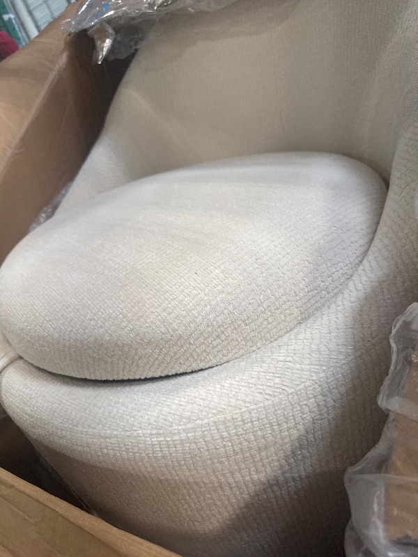 Photo 1 of ** NEW** COLAMY Swivel Accent Chair, 360° Swivel Chair with Hidden Storage, Modern Small Barrel Swivel Armchair for Living Room/Bedroom, Beige