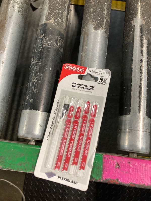 Photo 1 of ***ONLY 4**** Diablo Bi-Metal Jig Saw Blades for Plexiglass - 3-5/8", 13 TPI, 4-Pack - DJT102BF5