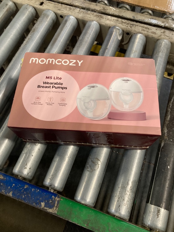 Photo 1 of * Similar Item *Momcozy M5 Lite Hands-Free Wearable Breast Pump, DoubleFit Flange for Baby-Like Comfort, 3 Modes & 9 Suction Levels, No Flange Insert or Hard Carry Case, 24mm, 2-Pack, Cozy Red
