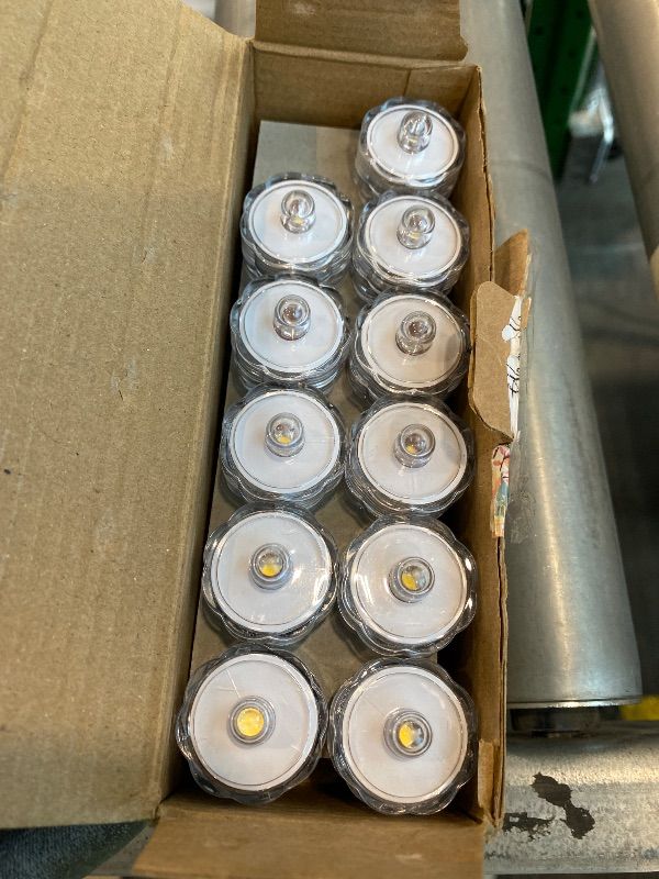 Photo 1 of *Missing Parts* SHYMERY Submersible LED Lights,23 Pack Flameless Underwater Tea Lights,Battery Powered Small Bright Waterproof Tea Lights Candles for Vases, Fountain, Pool,Wedding Centerpieces,Party(Warm White)