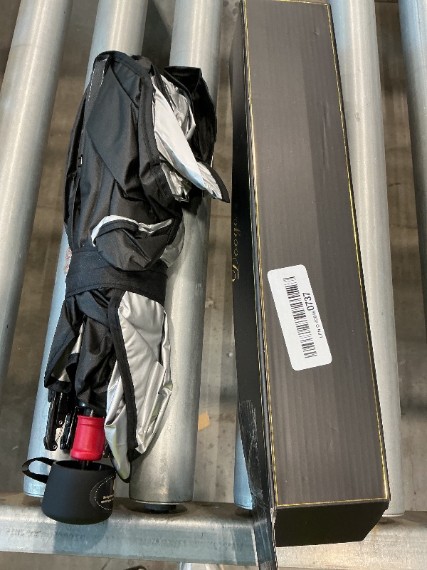 Photo 1 of [2025 Upgrade] Doogoocoo Windshield Sun Shade [Ice-Crystal Cooling & 100% UV Block]-UPF50+ Heat Shield | Keep Car Cooler & Protect Interior, Foldable Car Sunshade with Reflective Coating (57"x32")