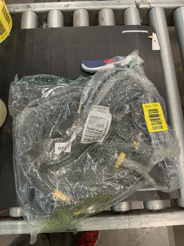 Photo 1 of 10FT Lightweight Garden Hose,Flexible Water Hose with Solid Brass Head,Kink-Free,Collapsible Hose,High Pressure Flat Water Hose for RV,Boat,Car Wash,Garden,Yard,Camper,Outdoor (GreenBlack, 10 feet)