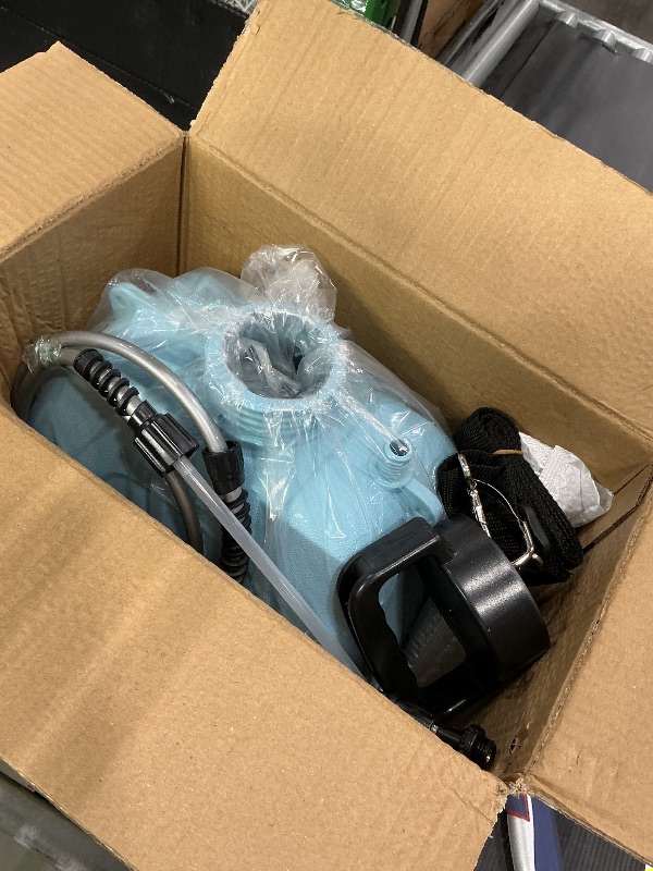 Photo 1 of 2 Gallon Battery Powered Garden Sprayer, Electric Sprayer, Weed Yard Lawn Sprayers with 5 Mist Nozzles & Retractable Wand & Adjustable Strap for Lawn, Garden, Yard