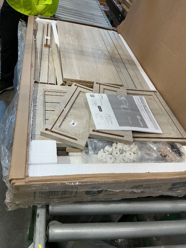 Photo 1 of *Partial Set, Box 1 of 2*
Sauder Costa L-Shaped Desk, Chalked Chestnut, Home Office with Storage & Keyboard Tray