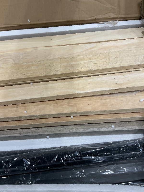 Photo 1 of ***SELLING FOR PARTS*** ***CHECK CLERK NOTES***
LINSY Farmhouse Wood Queen Bed Frame with Headboard, Bed Frame Queen Size with High Footboard, Wood Bed Noise-Free, No Box Spring Needed - Beige