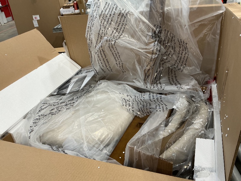 Photo 1 of *Partial Set - Check clerk notes*
COLAMY Wooden Dining Chairs Set of 6, Modern Upholstered Fabric Dining Room Chair, Farmhouse Kitchen Side Chairs with Foot Pegs, Beige