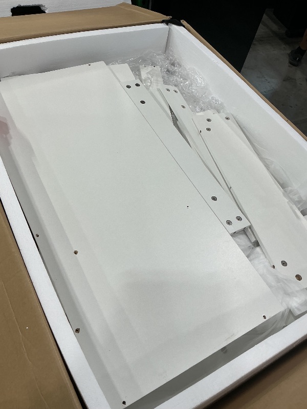 Photo 1 of ***SEE CLERK COMMENTS*** YITAHOME Vanity Desk Set with Large 35" LED Mirror and Lights, Makeup Table with 4 Drawers & Stool, 2 AC Outlets and 2 USB Ports, Adjustable Lighting, Modern Ample Storage Dressing Table, White