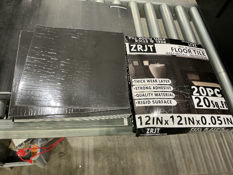 Photo 1 of 20-Pack Peel and Stick Floor Tiles Vinyl Floor 12 x 12 inch Self Adhesive Waterproof Flooring Planks DIY for Bathroom, Kitchen, Living Room, RV, Cover 20 Sq. Ft, Ivory Beige Vein Marble