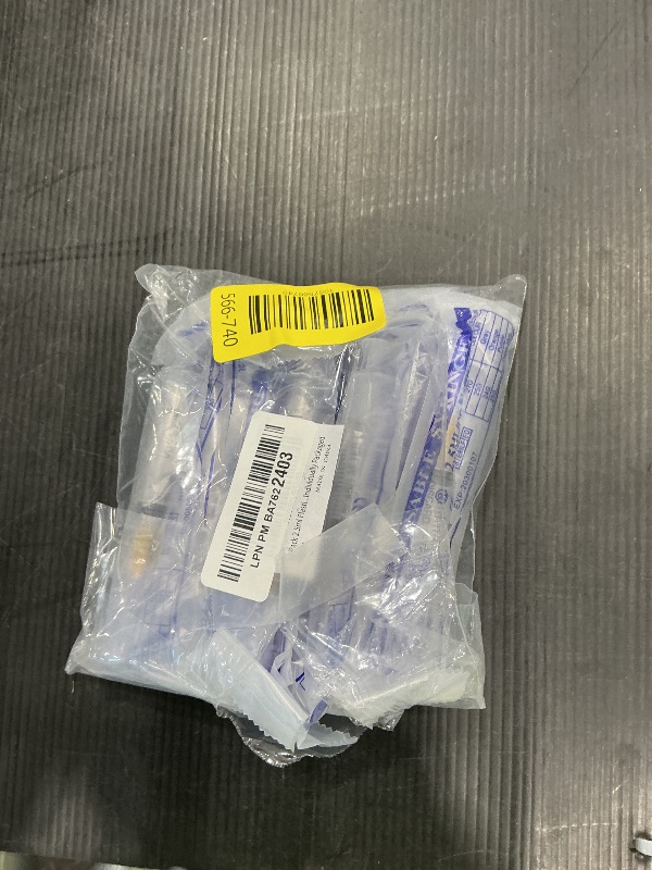 Photo 1 of 20 Pack 2.5ml Plastic Disposable Lab Utensils with 25Ga 1 Inch, Individually Packaged