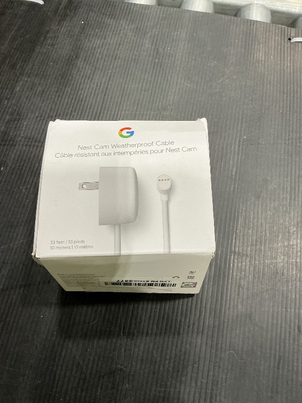 Photo 1 of *USED*
Google Weatherproof Cable for Nest Cam (Battery) Only - Snow - 10m, 720p