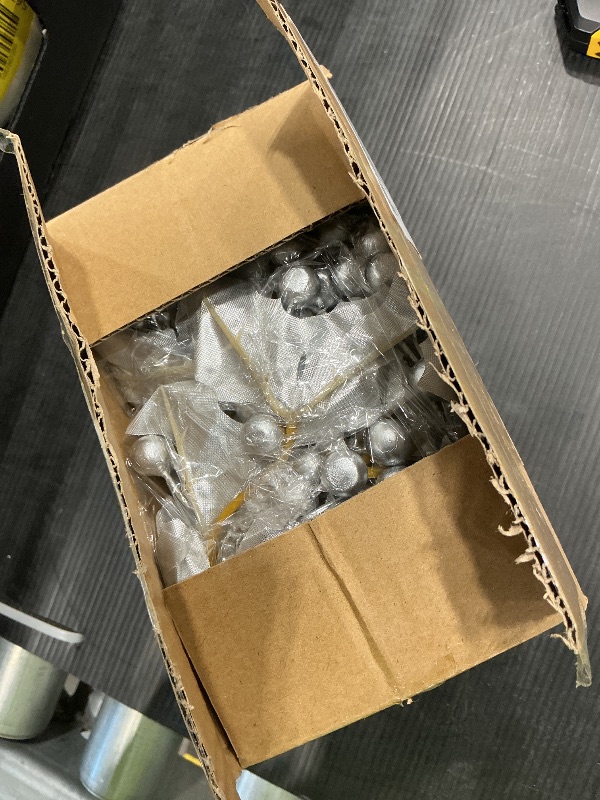 Photo 1 of [Timer & Lighted] 6 Ft Silver Berry Garland Christmas Garland with 20 Warm White Lights Holly Leaves Artificial Xmas Garland Christmas Decorations for Home Winter Holiday Table Mantle Fireplace Stairs