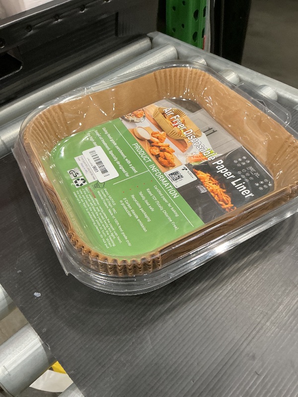 Photo 1 of 10 Inch Largest Square Air Fryer Disposable Paper Liner, XXL 100Pcs Air Fryer Parchment Liners for 8QT or Bigger Air Fryer, Non-stick, Food Grade Baking Paper for Frying, Roasting and Microwave