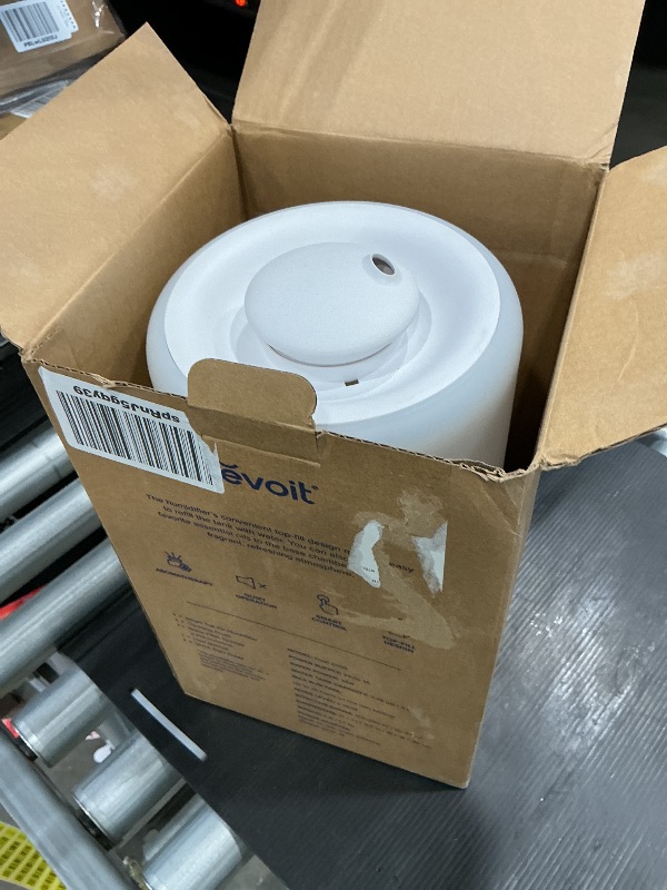 Photo 1 of *Minor Damage - See clerk notes*
LEVOIT Smart Cool Mist Top Fill Humidifiers for Bedroom Baby with Sensor, Auto Humidity Setting, APP & Voice Control, Essential Oil Diffuser, Ultra Quiet Operation, Easy Top Fill, 3L, White
