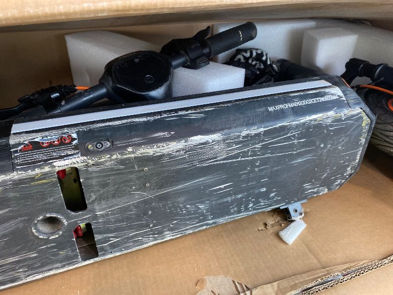 Photo 1 of *Major Damaged*
Hiboy MAX Pro Electric Scooter, 46.6 Mi Long Range, 22 MPH Power by 650W MAX Motor, 11'' Pneumatic Tires, Split Hub Design, Dual Suspension, 265lbs MAX Load, Commuting Electric Scooter for Adults