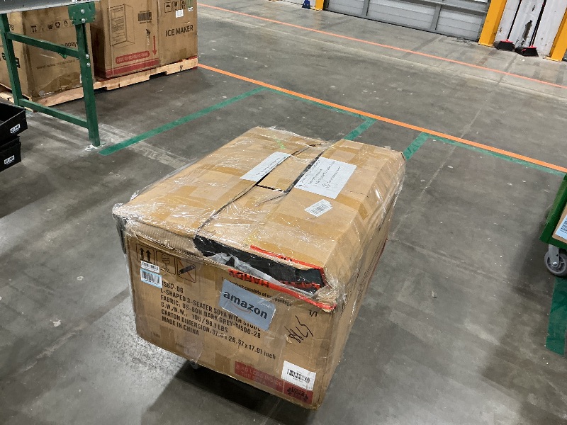 Photo 1 of *****PARTIAL SET***STOCK PHOTO FOR REFERENCE ONLY***GLAMOUT 105" Convertible Sectional Couch with L-Shape Chaise, Modern Modular Sofa with Deep Seat, 3-Seater Comfy Cloud Couches for Living Room, Bedroom, No Assembly Required, Black